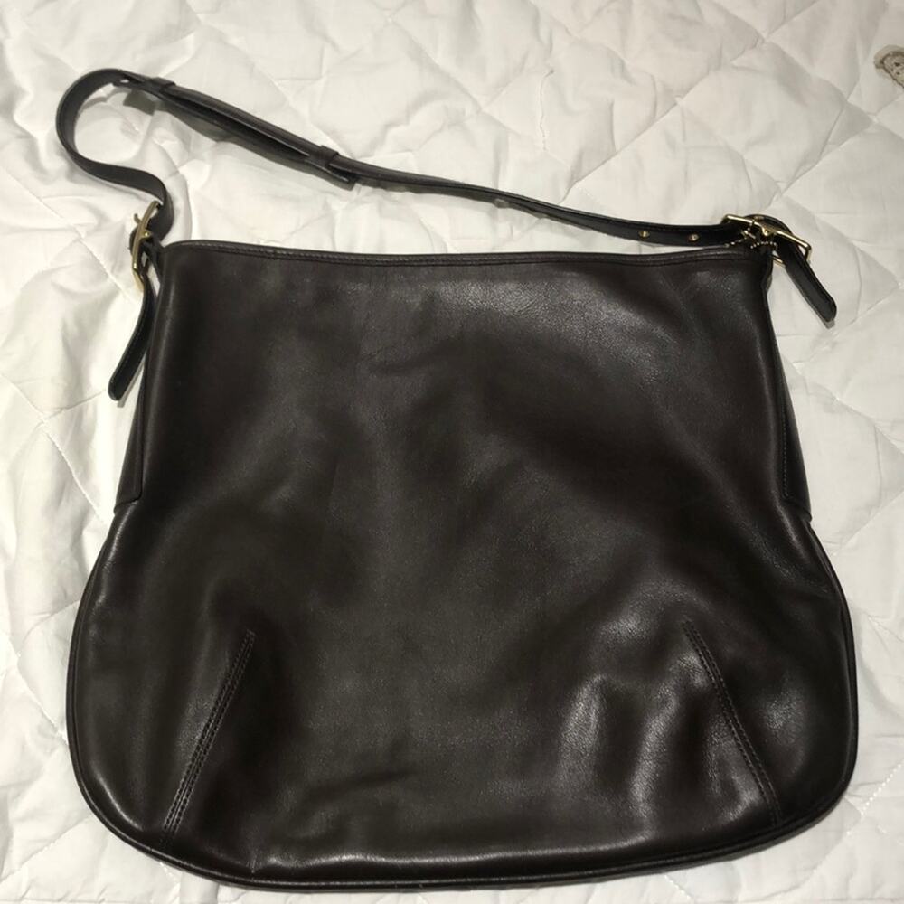 Coach vintage shoulder bag brown euc